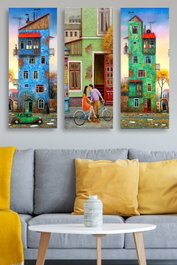 Wallity Cuadro Decorativo de MDF Multicolor (3 Piezas)